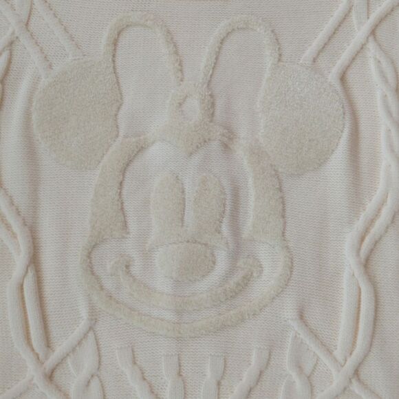 Disney parks Minnie mouse Cable Knit Cream Sweater Size XL - Picture 5 of 9
